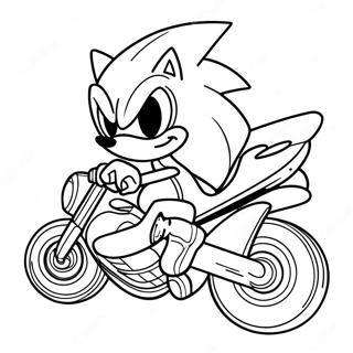 Page à colorier de Sonic Riders | Page de coloriage Sonic Riders