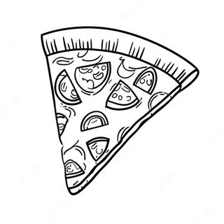 Page à colorier Délicieuse part de Pizza Hut | Page de coloriage Pizza Hut