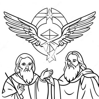 Page à colorier Sainte Trinité | Page de coloriage Sainte Trinité