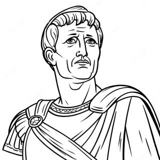 Page à Colorier Figure Historique Jules César | Page de coloriage Jules César