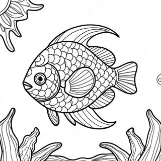 Page à colorier de poissons colorés des Bahamas | Page de coloriage Bahamas