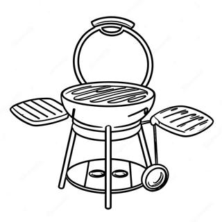 Page à colorier de grill | Page de coloriage Gril