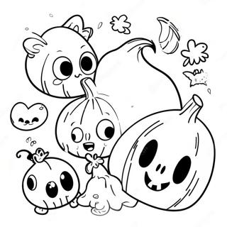 Page à colorier de personnages Spookiz mignons | Page de coloriage Spookiz