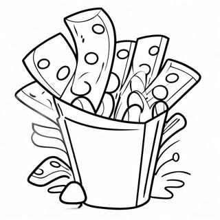 Page à colorier de chips | Page de coloriage Chips