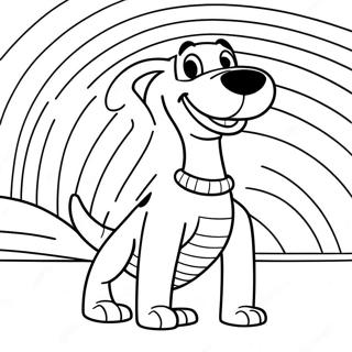 Page à colorier de Slinky Dog heureux | Page de coloriage Chien Slinky