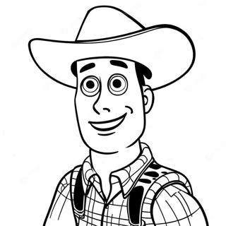 Page à colorier Personnage Woody | Page de coloriage Woody