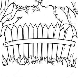 Page à colorier de clôture en bois simple | Page de coloriage Clôture