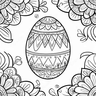 Page à colorier d'œuf Pysanky | Page de coloriage Pysanky