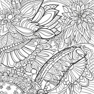 Page à colorier de motifs Pysanky complexes | Page de coloriage Pysanky