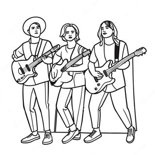 Page à colorier des membres d'ENHYPEN en concert | Page de coloriage ENHYPEN