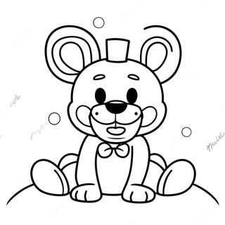 Page à colorier de Lefty FNAF mignon | Page de coloriage FNAF Lefty