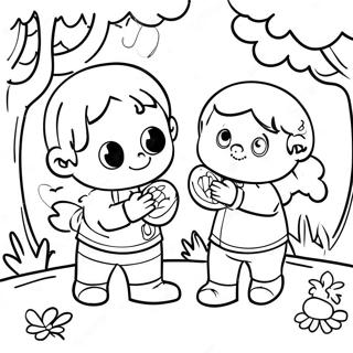 Page à colorier amusante cache-cache | Page de coloriage Cache-cache