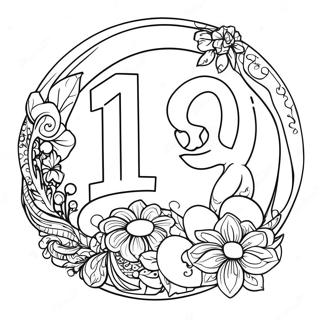 Page à colorier numéro 13 | Page de coloriage Numéro 13