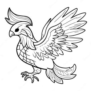 Page à colorier Phénix | Page de coloriage Phoenix