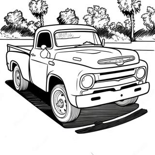 Page à colorier Camion Dodge Classique | Page de coloriage Camion Dodge