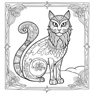 Page à colorier Créatures Colorées des Pages de Kells | Page de coloriage Pages de Kells