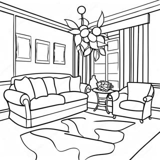 Page à colorier Design d'Intérieur | Page de coloriage Design d'intérieur
