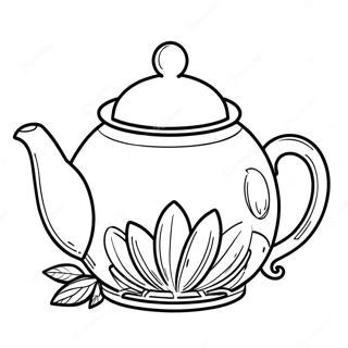 Page à colorier Théière | Page de coloriage Théière