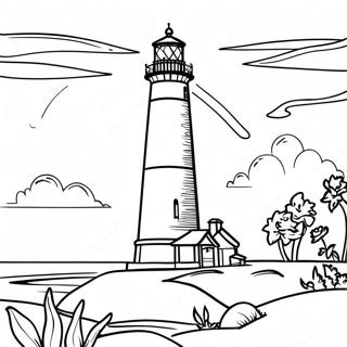 Page à colorier du phare OBX | Page de coloriage OBX