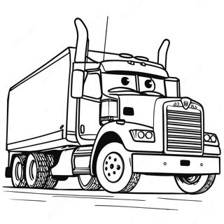 Page à colorier de camion Mack | Page de coloriage Voitures Mack