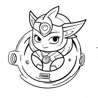Page à colorier de Valkyrie Beyblade | Page de coloriage Valkyrie Beyblade