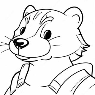 Page à colorier de Bucky Badger | Page de coloriage Bucky Badger