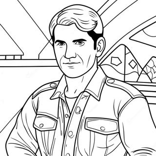 Page à colorier Casey sous couverture en action | Page de coloriage Casey Sous Couverture