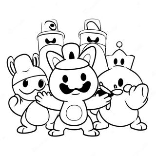 Page à colorier des personnages Mario Rabbids | Page de coloriage Mario Lapins
