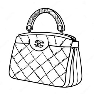 Page à colorier Sac à Main Chanel | Page de coloriage Chanel