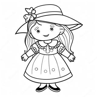 Page à colorier Madeline dans une Robe Colorée | Page de coloriage Madeline