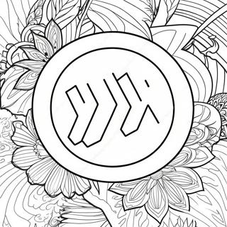 Page à colorier du logo du groupe Deftones | Page de coloriage Deftones