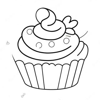 Page à colorier de délicieux cupcakes | Page de coloriage Cuisson