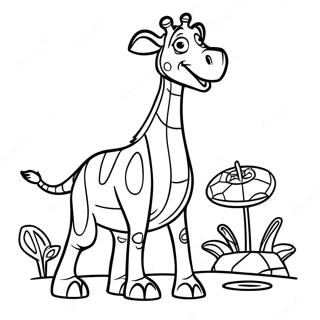 Page à colorier Melman Madagascar | Page de coloriage Melman Madagascar