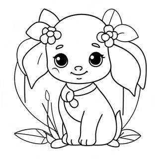 Page à colorier Layla Mignonne avec une Fleur | Page de coloriage Layla