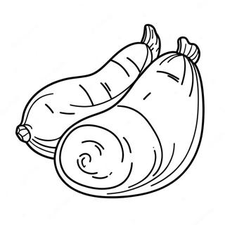 Page à colorier Patate Douce | Page de coloriage Patate douce