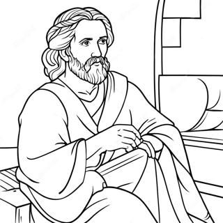 Page à colorier d'Élisée | Page de coloriage Élisée