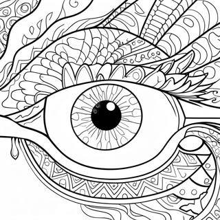 Page à colorier de l'Œil de Dragon | Page de coloriage Œil de Dragon