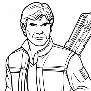 Page à colorier de Han Solo | Page de coloriage Han Solo