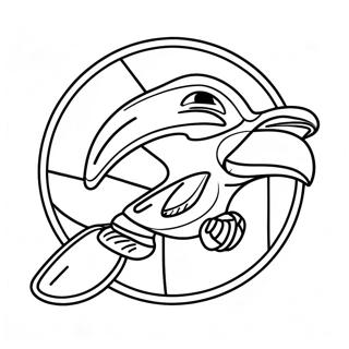 Page à colorier du logo des Mighty Ducks | Page de coloriage Canards puissants
