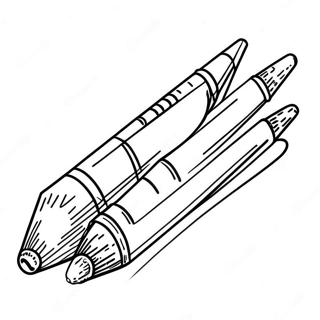 Page à colorier avec des crayons pour enfants | Page de coloriage Crayon