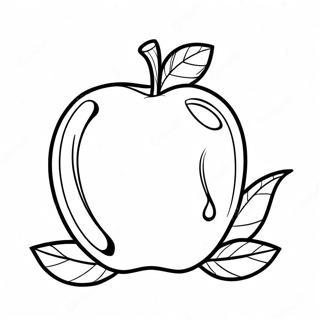Page à colorier Pomme Rouge | Page de coloriage Pomme Rouge