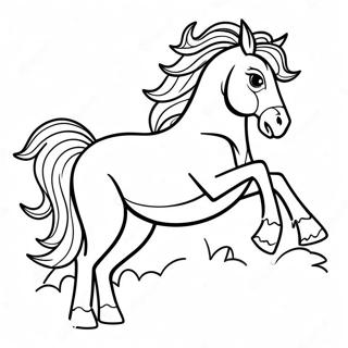 Page à colorier Cheval Western | Page de coloriage Cheval Western