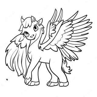 Page à colorier Hippogriffe | Page de coloriage Hippogriffe