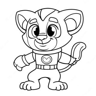 Page à colorier Talking Tom en costume de super-héros | Page de coloriage Talking Tom Héros
