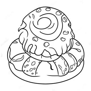 Page à colorier de Pan Dulce | Page de coloriage Pain Doux