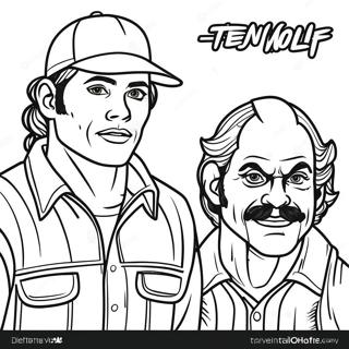 Page à colorier de Teen Wolf | Page de coloriage Loup Adolescent