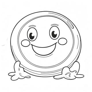 Page à colorier de Thing coloré avec un visage souriant | Page de coloriage Chose