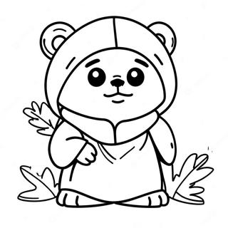 Page à colorier Ewok | Page de coloriage Ewok
