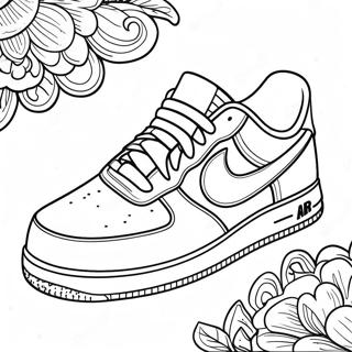 Page à colorier de la sneaker classique Air Force 1 | Page de coloriage Air Force 1