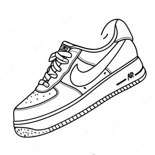 Page à colorier du design coloré Air Force 1 | Page de coloriage Air Force 1